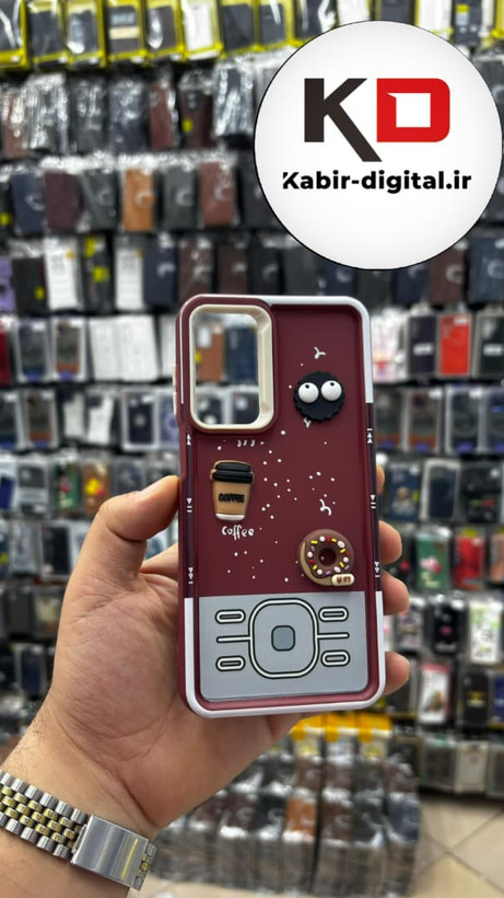 قاب گوشی Galaxy A16/A26/A17 سامسونگ سیلیکونی Solid Case منحنی برجسته میکروب و قهوه زرشکی محافظ لنز دار