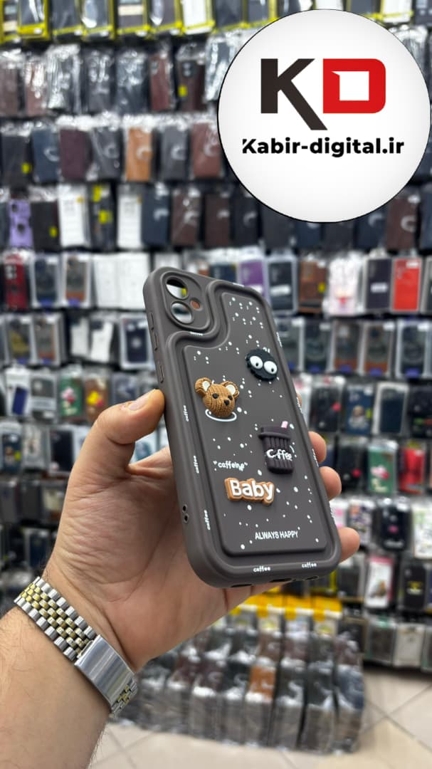 قاب گوشی Galaxy A05سامسونگ سیلیکونی ژله ای سولید SOLID منحنی سه بعدی برجسته محافظ لنزدار عروسکی