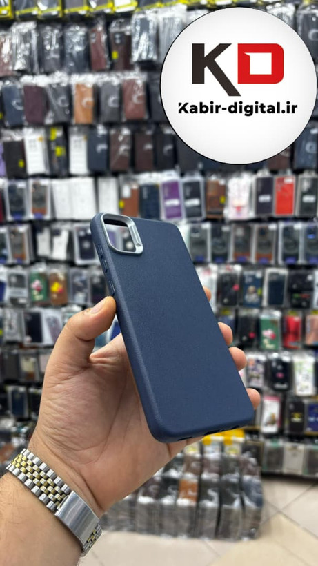 قاب گوشی Galaxy A05سامسونگ لدر دیزاین SOFT Lether Design اسپیگن Spigen سیلیکونی طرح چرم سرمه ایی