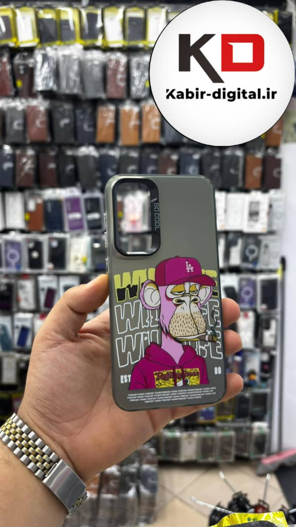 قاب گوشی Galaxy S23 FE سامسونگ So CooL سوکول اورجینال فانتزی دکمه کرومی طرح میمون