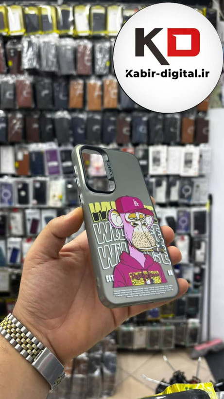 قاب گوشی Galaxy S23 FE سامسونگ So CooL سوکول اورجینال فانتزی دکمه کرومی طرح میمون