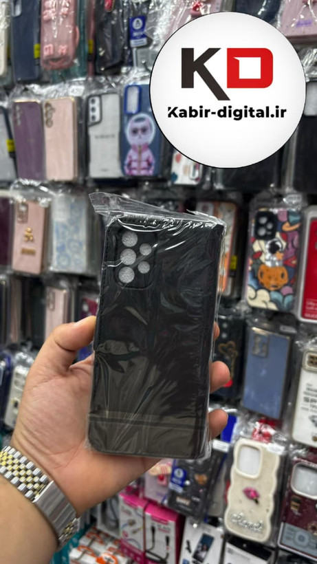 کیف گوشی Galaxy A32 4Gسامسونگ چرم مگنتی جاکارتی بند آویز دار مشکی