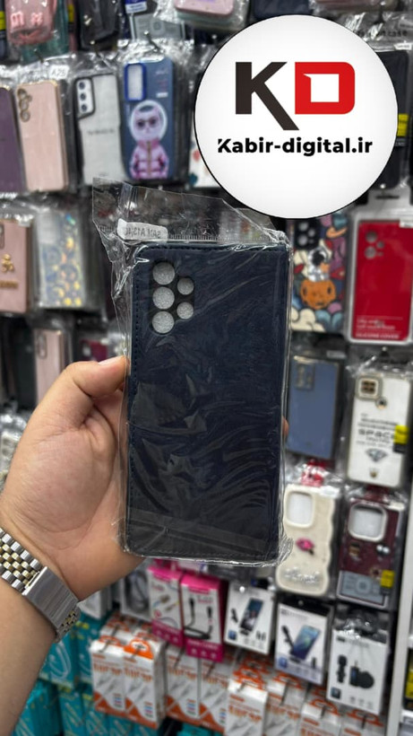 کیف گوشی Galaxy A23/A13سامسونگ چرم مگنتی جاکارتی بند آویز دار سرمه ایی