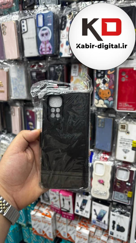 قاب گوشی Redmi Note 11/ Note 11s/ Note 12s شیائومی چرم مگنتی جاکارتی بند آویز دار مشکی