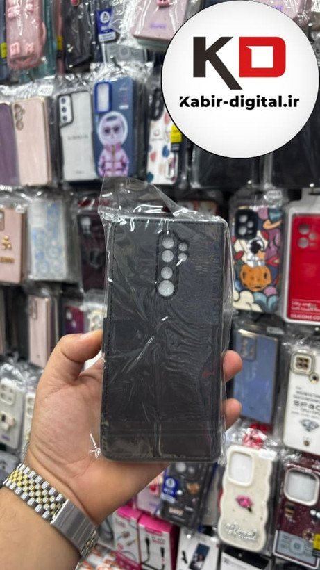 قاب گوشی Redmi Note 8 Pro شیائومی چرم مگنتی جاکارتی بند آویز دار مشکی