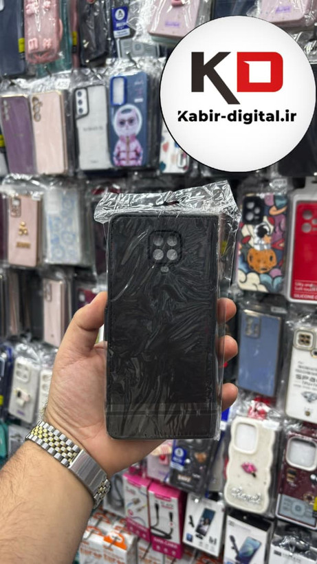 قاب گوشی Redmi Note 9 Pro / Note 9s شیائومی چرم مگنتی جاکارتی بند آویز دار مشکی