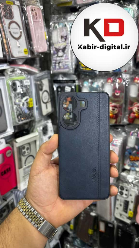 قاب گوشی Redmi Turob 4 5g - Poco X7 Pro شیائومی طرح ژله ای چرمی ساده سرمه ایی