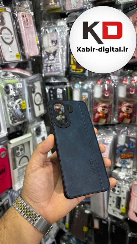 قاب گوشی Redmi Turob 4 5g - Poco X7 Pro شیائومی طرح ژله ای چرمی ساده سرمه ایی