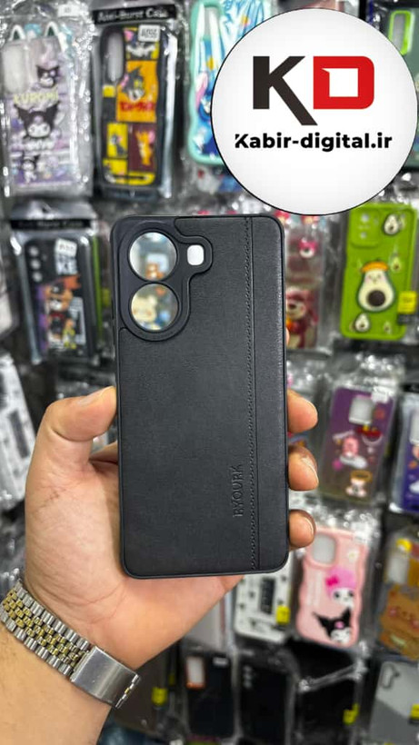 قاب گوشی Redmi Turob 4 5g - Poco X7 Pro شیائومی طرح ژله ای چرمی ساده مشکی