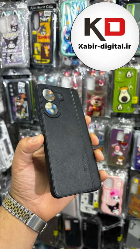 قاب گوشی Redmi Turob 4 5g - Poco X7 Pro شیائومی طرح ژله ای چرمی ساده مشکی