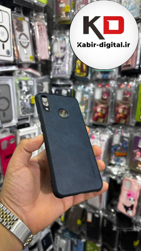 قاب گوشی Y6 2019 - Y6 Prime 2019 هوآوی طرح ژله ای چرمی ساده ایکس لول X-Level سرمه ایی