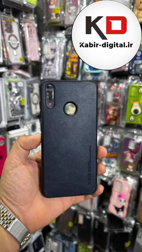 قاب گوشی Y6 2019 - Y6 Prime 2019 هوآوی طرح ژله ای چرمی ساده ایکس لول X-Level سرمه ایی