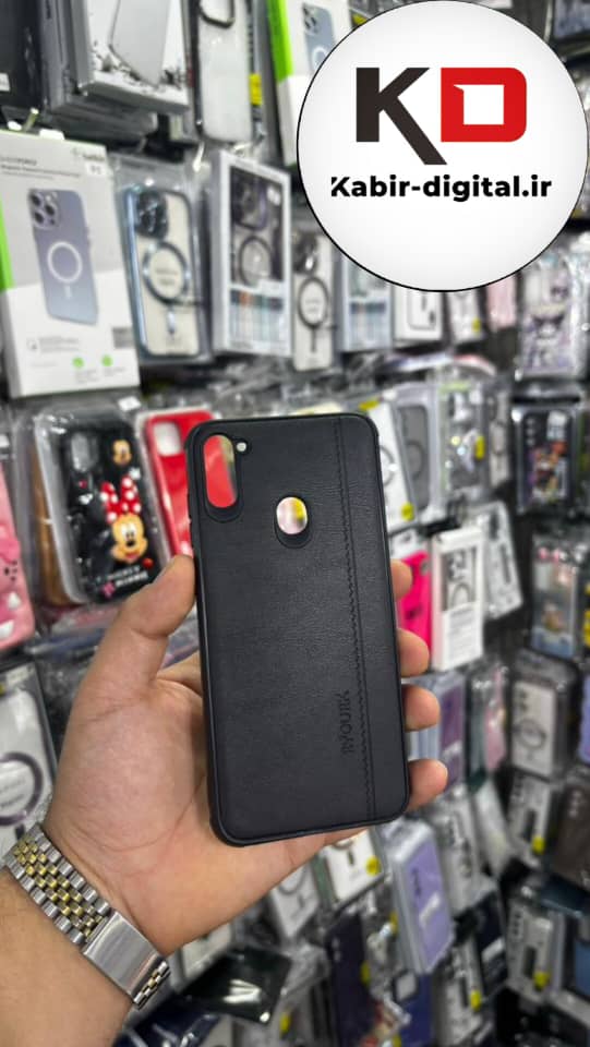 قاب گوشی A11/M11 سامسونگ طرح ژله ای چرمی ساده مشکی