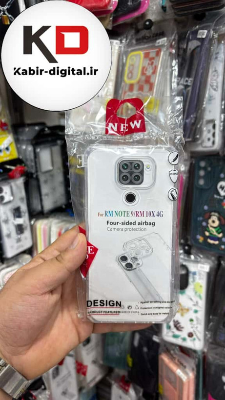 قاب گوشی Redmi Note 9 شیائومی طرح ژله ای شفاف بی رنگ ایربگ دار کپسولی محافظ لنز دار