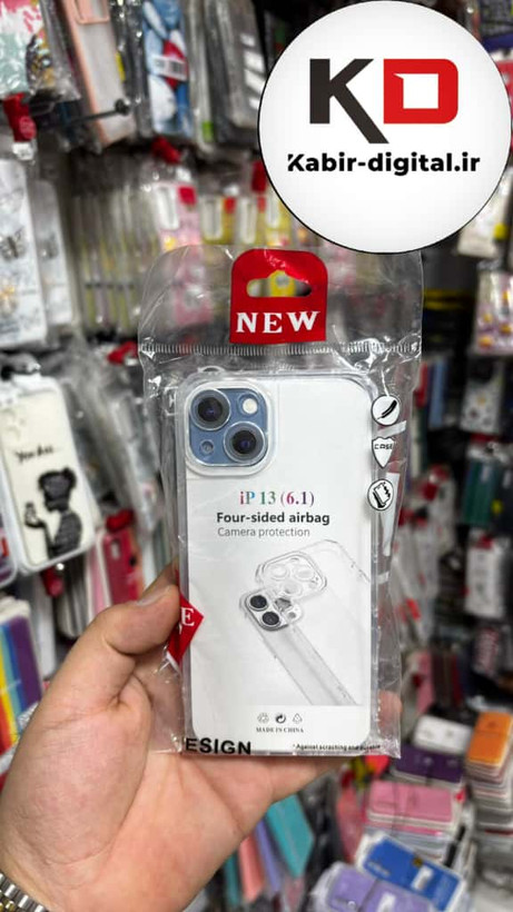 قاب گوشی iPhone 13 آیفون طرح ژله ای شفاف بی رنگ ایربگ دار کپسولی محافظ لنز دار