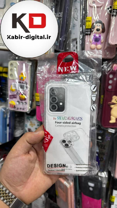 قاب گوشی Galaxy A52 - Galaxy A52s سامسونگ طرح ژله ای شفاف بی رنگ ایربگ دار کپسولی محافظ لنز دار
