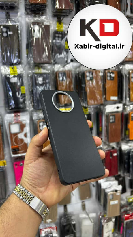 قاب گوشی Poco X3 / Poco X3 Pro شیائومی لدر دیزاین SOFT Lether Design سیلیکونی پاپ سوکت دار عروسکی طرح چرم مشکی