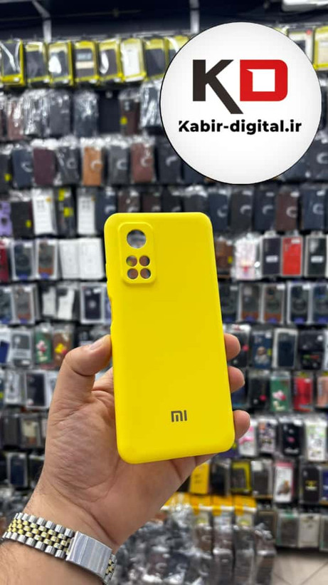 قاب گوشی Mi Note 10T / Mi Note 10T Pro شیائومی سیلیکونی های کپی زیر بسته زرد