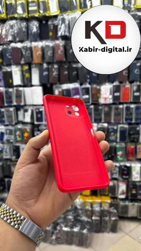 قاب گوشی Mi 11 Lite شیائومی سیلیکونی های کپی زیر بسته قرمز پاپ سوکت دار