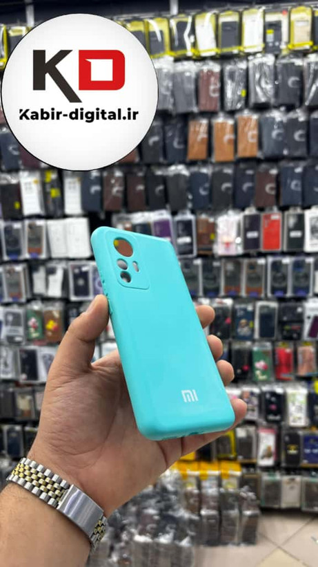 قاب گوشی Mi Note 12T / Mi Note 12T Pro/ Redmi K50 شیائومی سیلیکونی های کپی زیر بسته فیروزه ایی