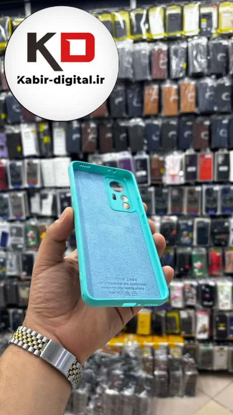 قاب گوشی Mi Note 12T / Mi Note 12T Pro/ Redmi K50 شیائومی سیلیکونی های کپی زیر بسته فیروزه ایی