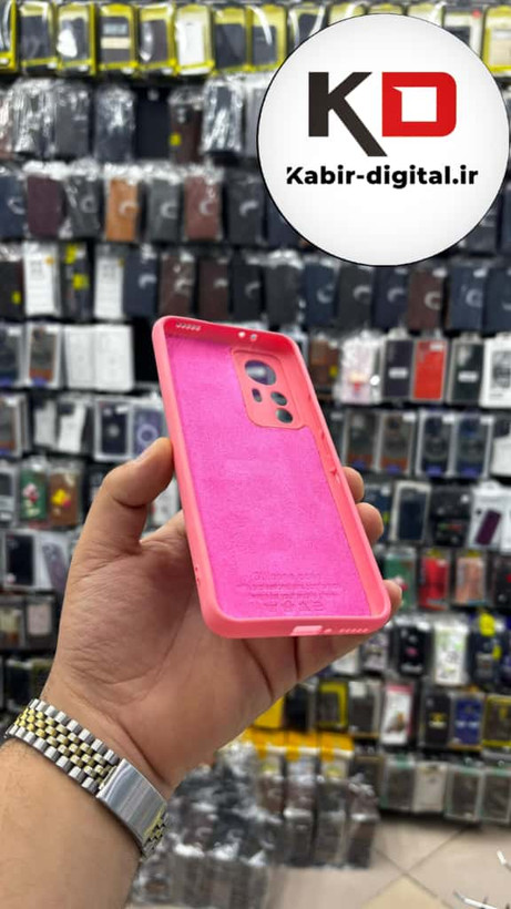 قاب گوشی Mi Note 12T / Mi Note 12T Pro/ Redmi K50 شیائومی سیلیکونی های کپی زیر بسته صورتی