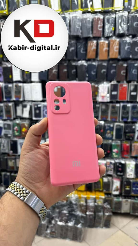 قاب گوشی Mi Note 12 Pro شیائومی سیلیکونی های کپی زیر بسته صورتی