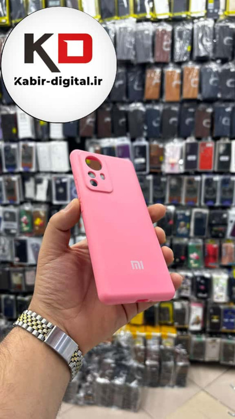 قاب گوشی Mi Note 12 Pro شیائومی سیلیکونی های کپی زیر بسته صورتی