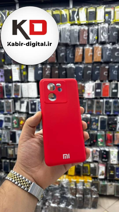 قاب گوشی Mi Note 13T - Mi Note 13T Pro شیائومی سیلیکونی های کپی زیر بسته قرمز