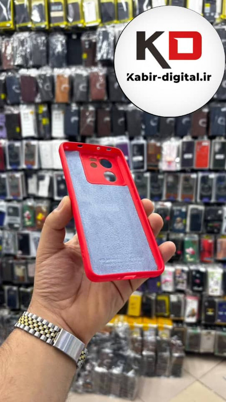 قاب گوشی Mi Note 13T - Mi Note 13T Pro شیائومی سیلیکونی های کپی زیر بسته قرمز