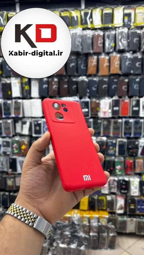 قاب گوشی Mi Note 13T - Mi Note 13T Pro شیائومی سیلیکونی های کپی زیر بسته قرمز