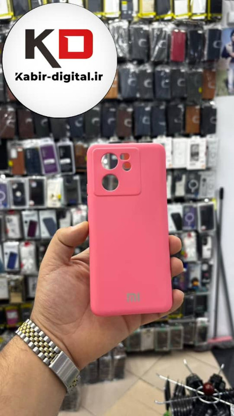 قاب گوشی Mi Note 13T - Mi Note 13T Pro شیائومی سیلیکونی های کپی زیر بسته صورتی