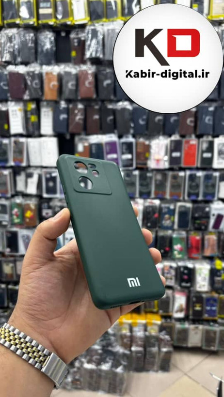 قاب گوشی Mi Note 13T - Mi Note 13T Pro شیائومی سیلیکونی های کپی زیر بسته سبز تیره
