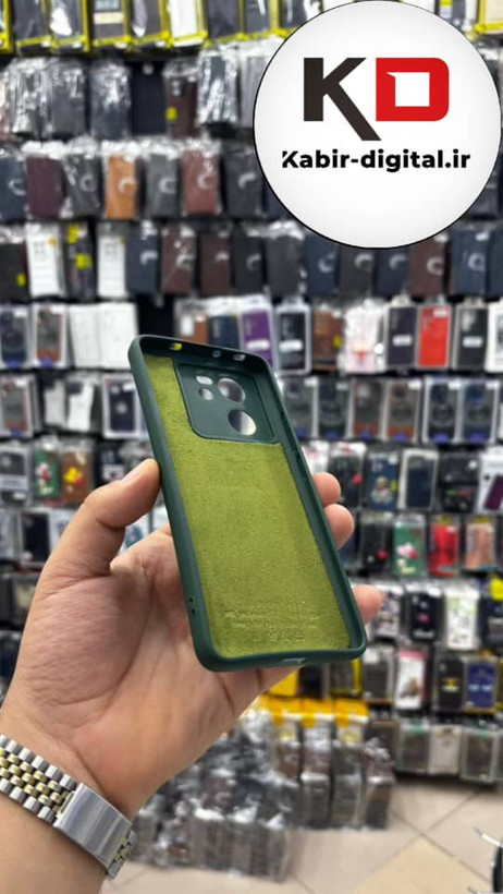 قاب گوشی Mi Note 13T - Mi Note 13T Pro شیائومی سیلیکونی های کپی زیر بسته سبز تیره