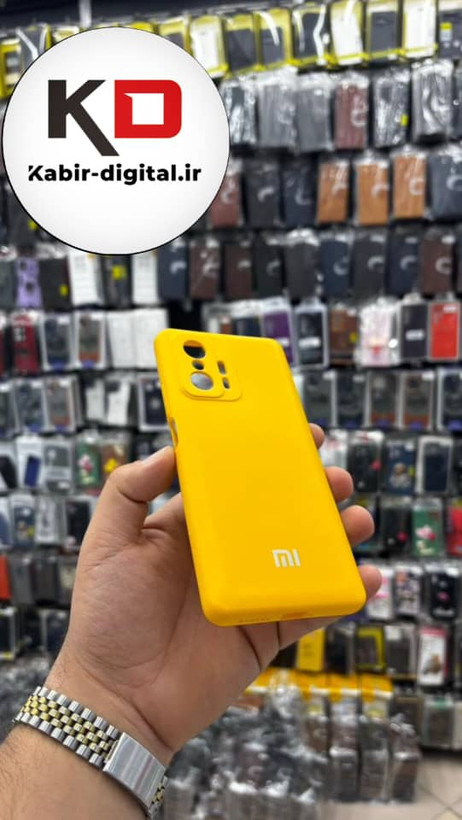 قاب گوشی Mi Note 11T - Mi Note 11T Pro شیائومی سیلیکونی های کپی زیر بسته زرد