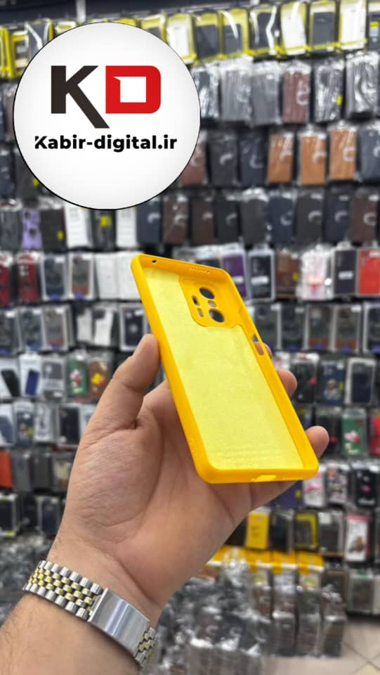 قاب گوشی Mi Note 11T - Mi Note 11T Pro شیائومی سیلیکونی های کپی زیر بسته زرد