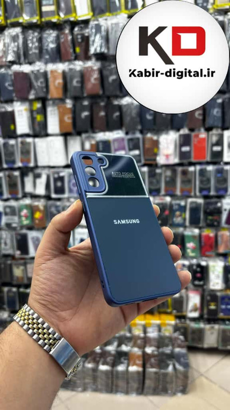 قاب گوشی Galaxy S21 FE سامسونگ PVD مدل AUTO FOCUS محافظ لنز دار سرمه ایی
