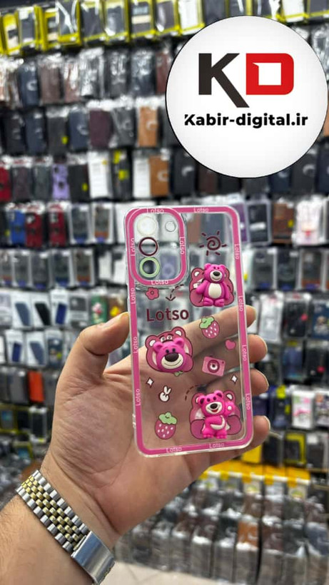 قاب گوشی Galaxy S21 FE سامسونگ طرح عروسکی سه بعدی شفاف TPU محافظ لنز دار