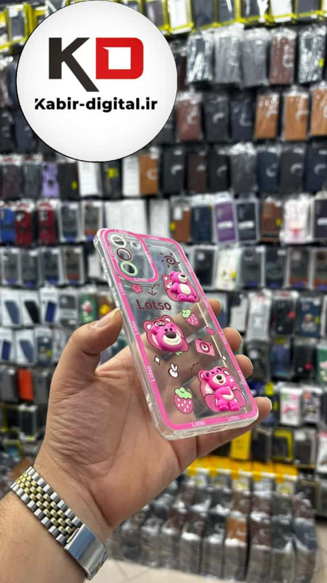 قاب گوشی Galaxy S21 FE سامسونگ طرح عروسکی سه بعدی شفاف TPU محافظ لنز دار