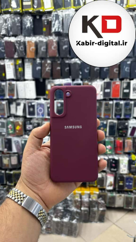 قاب گوشی Galaxy S21 FE سامسونگ سیلیکونی زیربسته بنفش تیره