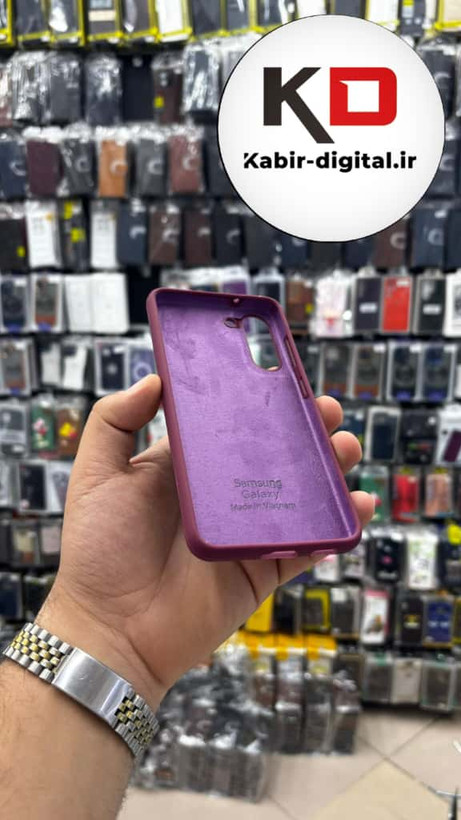 قاب گوشی Galaxy S21 FE سامسونگ سیلیکونی زیربسته بنفش تیره