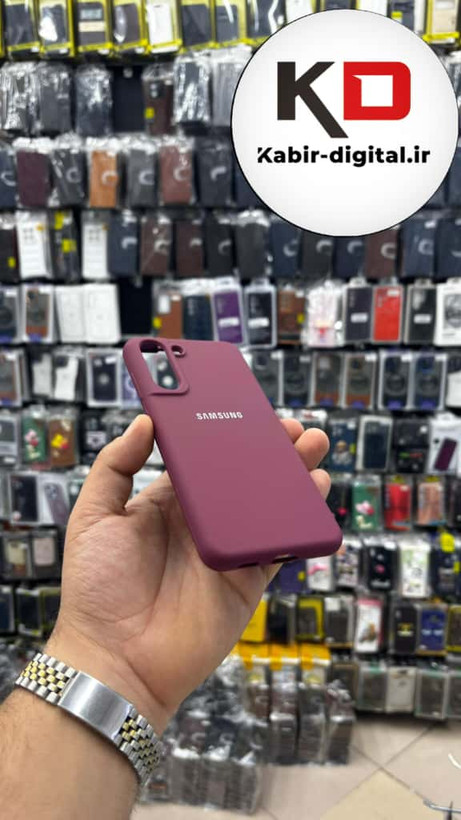 قاب گوشی Galaxy S21 FE سامسونگ سیلیکونی زیربسته بنفش تیره