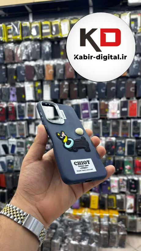 قاب گوشی Galaxy A36 / A56 سامسونگ لدر دیزاین SOFT Lether Design سیلیکونی فانتزی کیوت طرح سگ مشکی