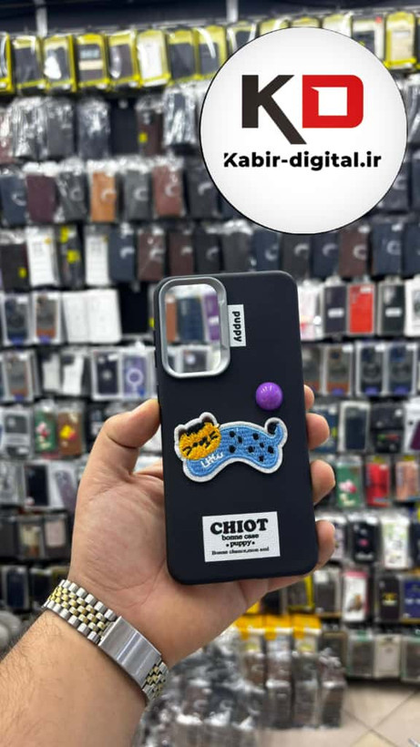 قاب گوشی Galaxy A36 / A56 سامسونگ لدر دیزاین SOFT Lether Design سیلیکونی فانتزی کیوت طرح گربه مشکی