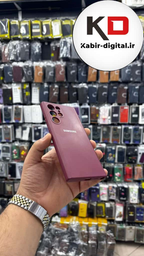 قاب گوشی Galaxy S22 Ultra سامسونگ سیلیکونی های کپی داخل پارچه ای محافظ لنز دار رنگ جیگری