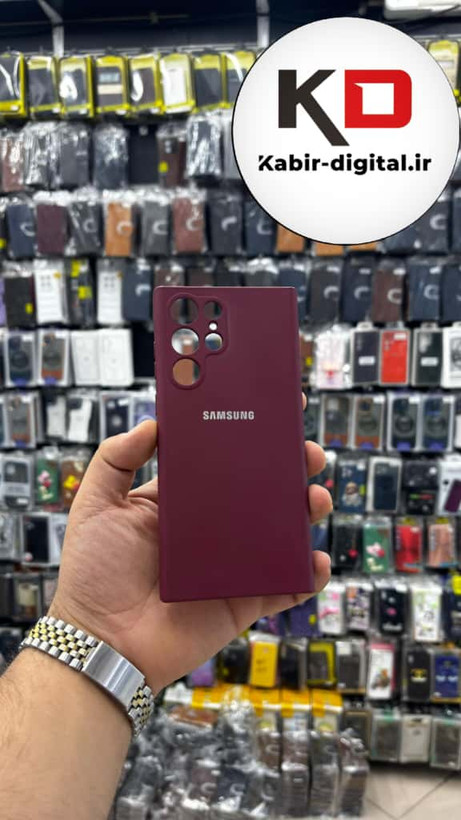 قاب گوشی Galaxy S22 Ultra سامسونگ سیلیکونی های کپی داخل پارچه ای محافظ لنز دار رنگ جیگری