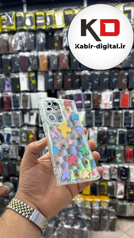 قاب گوشی Galaxy S22 Ultra سامسونگ طرح دار فانتزی هولو گرامی ستاره (لاکچری) کیوت