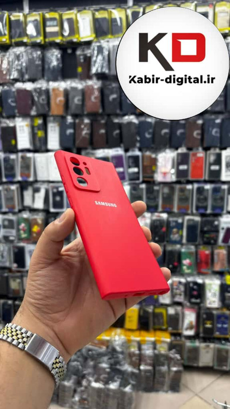 قاب گوشی Galaxy Note 20 Ultra سامسونگ سیلیکونی های کپی داخل پارچه ای محافظ لنز دار رنگ قرمز