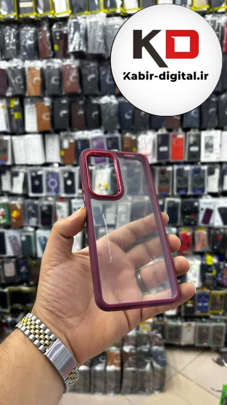 قاب گوشی Mi Note 12T / Mi Note 12T Pro/ Redmi K50 شیائومی اورجینال متال کیس Metal اورجینال CASE PRO طرح پشت طلق شفاف دور سیلیکونی زرشکی