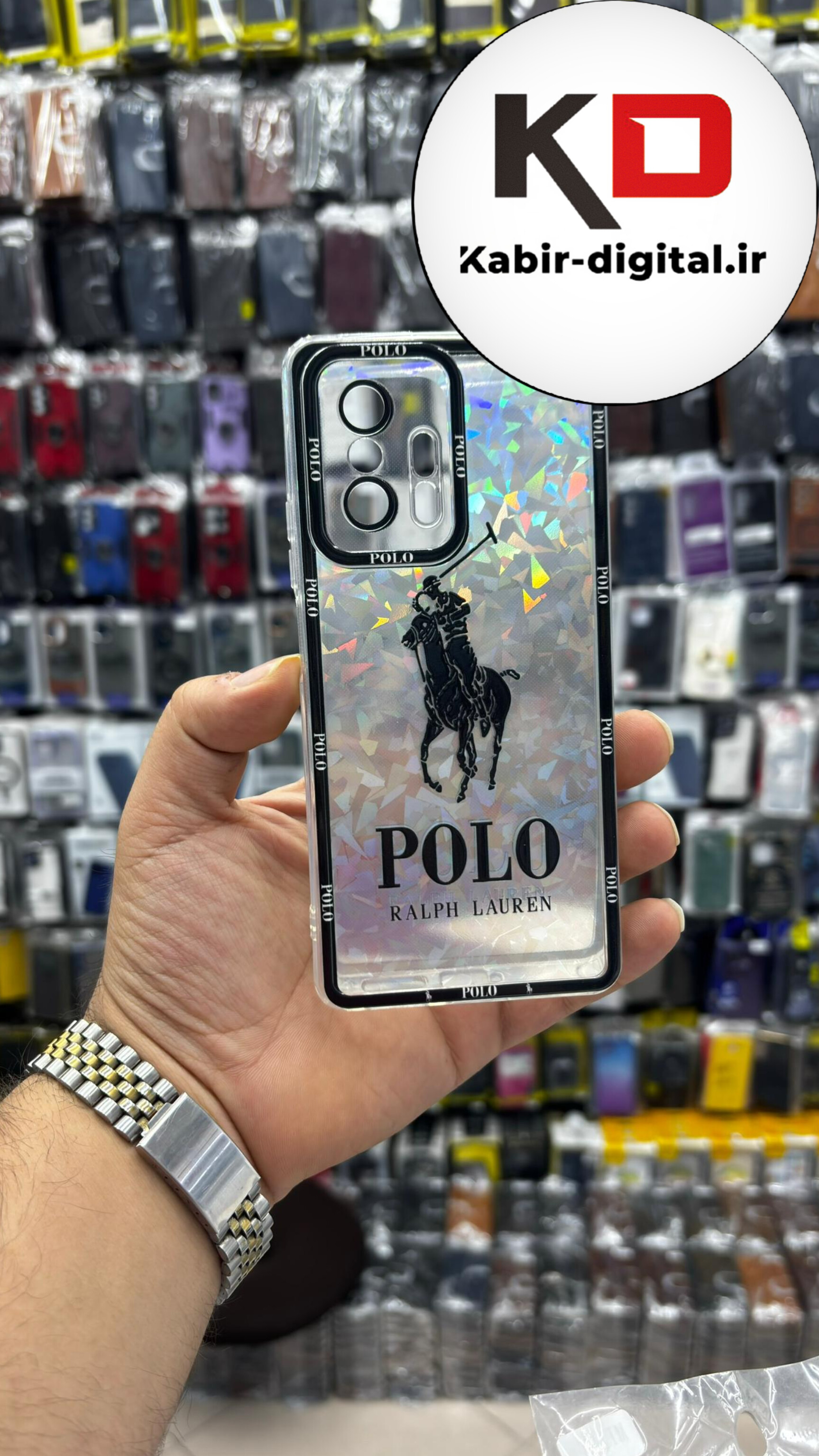 قاب گوشی Redmi Note 11T - Redmi Note 11T Pro شیائومی طرح پولو هولوگرامی ژله ای سه بعدی شفاف محافظ لنز دار